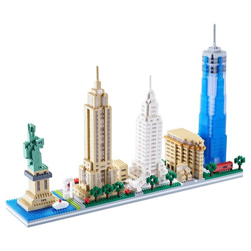 DAFDAG New York Skyline Buildings Miniature Building Blocks Set, 3452 Pieces, Famous City Landmarks Collectible Model Kit, Creative Gift for Adults and Kids