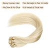 ABH AMAZINGBEAUTY HAIR Clip in Real Human Hair Extensions Blonde 20 Inch Clip in Hair Extensions Real Remi Virgin Human Hair Extensions Clip ins Straight Hair #60 Platinum Ash Blonde 8Pcs 120G