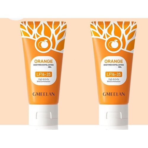 Gmeelan Orange Exfoliating Moisturizer Face Body Scrub Gel, Size 50g, 1.7 Fl Oz (Pack Of 2)