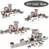 HiBattery Military Base Building Brick Set for Army Minifigure War Accessories, Defence Base Guard Tower Guns-Weapons-Building-Block Toy for Kids 8 10 12 14 Years