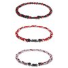 Junkin 3 Pieces Baseball Necklaces Three Braided Rope Tornado Necklaces Sports Titanium Necklace Baseball Rope Necklaces for Boys Men Player Softball Fans Sports (Stylish Style)