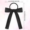 WLLHYF 4PCS Bow Hair Tie Satin Hair Ribbon Bowknot Long Tail Ponytail Holder Elastics Hair Scrunchies French Hair Scarf Bands Rope Princess Valentine's Day Hair Accessories for Women Girls