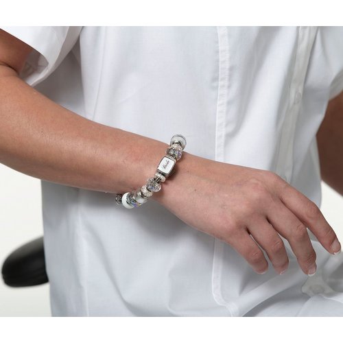 Lillian Rose 8" Bride Charm Bracelet, One Size, Silver