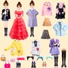 Magnetic Dress Up Dolls, Magnetic Doll Dress Up Kits Magnetic Paper Dolls Pretend Play Set for Girls Ages 4 Years and Up Kids Travel Activities Road Trip Car Ride Interactive Learning Imagine (D Set)