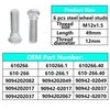 6PCS Wheel Studs,49mm Long & M12x1.5 Steel Lug Bolts, Wheel Lug Stud Car Accessories Compatible with Chevrolet Lexus Toyota Scion Pontiac Replace#610-266 90942-02049