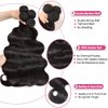 12A Human Hair Bundles 16 18 20 22 Inch Body Wave Bundles Human Hair 100% Unprocessed Brazilian Virgin Hair Weave Bundles Human Hair Body Wave 4 Bundles Deals Real Human Hair Extensions Natural Black