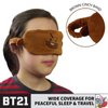 Concept One BT21 LINE Friends Shooky Big Face Sleep Eye Mask, Brown, One Size