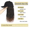 AliRobam Hat Wigs Baseball Cap with Boho Senegalese Twist Braids Hair extensions Hat With Braided Hair attached for Black White woman (14inch, T30)