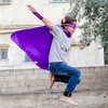 Everfan Red Polyester Satin Superhero Cape - Kids