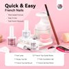 Saviland French Manicure Kit with Everything: French Nails Tool for Beginners French Tip Nail Stickers French Nail Brush White Gel Nail Polish Quick-Dry Gel Nail Lamp French Tips Guides for Nail Art