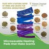 Nature Creation Microwave Heating Pad for Back - Heating Pad Microwavable for Cramps, Back Pain & Sore Muscle - Reusable Hot/Cold Pack for Lower Back Comfort and Relaxation, Blue Marble 1 Pack
