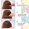 Patelai 12 Pcs Parting Comb for Braids Bulk, Rat Tail Comb for Parting Stainless Steel Pintail Comb Teasing Combs Braiding Comb Pressing Comb for Hair Styling Hairdressing Hair Salon Home(Purple)