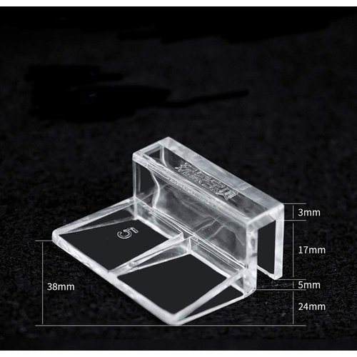 Haulonda 4pcs Clear Color Acrylic Aquarium Fish Tank Glass Cover Clip Support Holder (5mm)