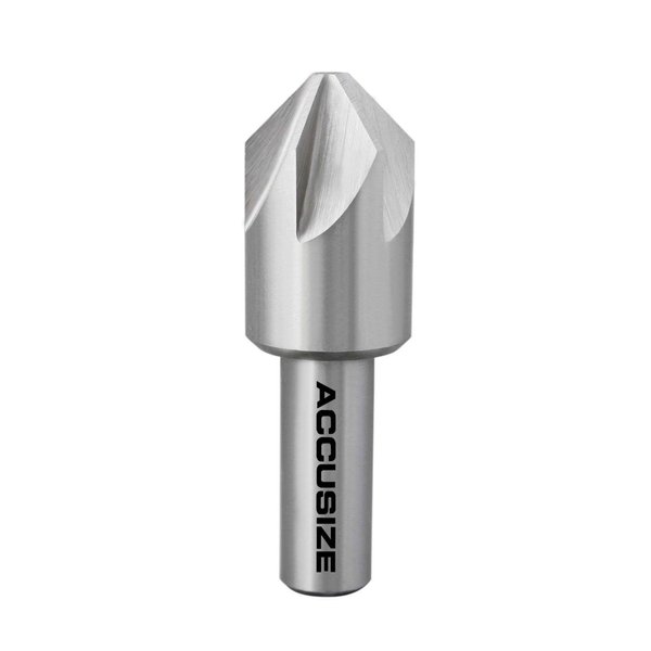 Accusize Industrial Tools 82 Degree 6 Flute H.S.S. Machine Countersink, 8 Pcs, Precision Ground, 0206-1018