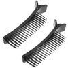 Beaupretty 2pcs Teasing Clip Comb Hairstylist Hair Clips Hair Coloring Styling Tools for Highlights Trimming Cutting Flat Iron Guide (Black)