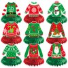 Christmas Honeycomb Centerpieces, Christmas Sweater Table Centerpieces, Ugly Christmas Sweater Party Decorations, Winter Holiday Party Supplies, Christmas Party Decorations, 9Pcs