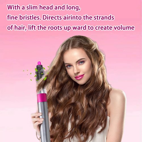 Small Round Volumizing Brush for Dyson Airwrap Attachments Smaller Round Brush Attachment for Dyson Air Wrap Styler, Fluff up and Volumize for Styling (Rose)