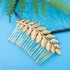 Framendino, 5 Pack Twist Flower Hair Comb Clips Gold Silver Rhinestone Hair Comb Metal Leaf Hair Side Combs Wedding Bridal Jewelry Hair Clips for Women