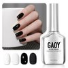 GAOY Black and White Gel Nail Polish, 2 Colors 16ml Soak Off UV Gel Polish Set for Nail Art DIY Manicure at Home