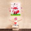 FEPITO Pin The Heart on The Fox Valentine's Day Game with 24Pcs Heart Stickers for Valentines Day Party Supplies, Kids Birthday Party Decoration