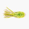 Scum Frog Popper Topwater Bass Fishing Hollow Body Frog Lure with Weedless Hooks, Natural Green and Yellow,One Size