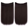 Rose bud Invisible Wire Secret Hair Extensions Straight Synthetic Clip in Hair Extensions for Women 20 Inch Dark Brown
