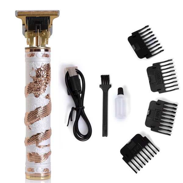 Ibeautyliss Men's Hair Clippers, Home Haircutting Cordless Clipper Kit, Nearly Zero Gapped T Blade Hair Trimmer Clipper for Men (Dragon)