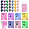 28 Pack Valentines Bags for kids Class, Valentines Day Gifts Bulk Valentines Cards Goodie Bags with Heart Stones and Stone Science, Natural Crystal Stones Rocks Exchange Party Favors for School Class