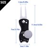 Fpxnb 2 Pack Metal Foldable Golf Divot Tool with Pop-up Button & Magnetic Ball Marker (Pack of 2, Fish Design)