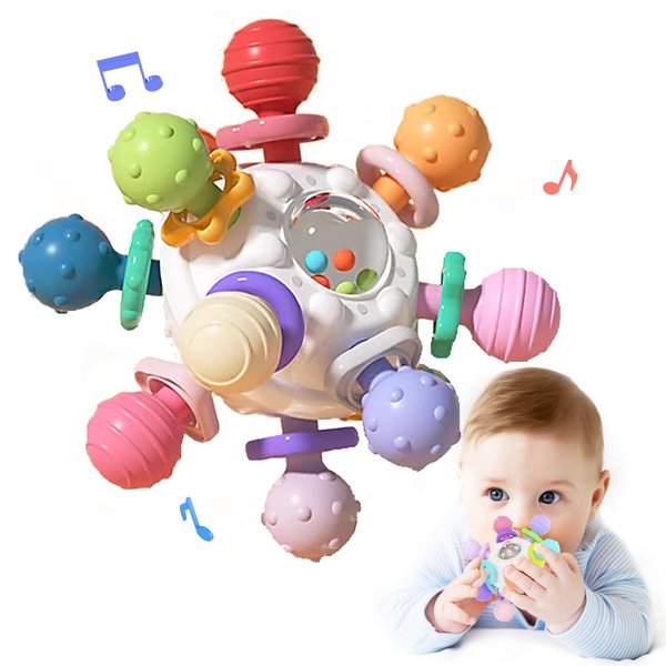 Baby Montessori Toys for 0-6 6-12 Months, Teething Toys for Babies, Infant Toys Gifts for Boys Girls 0-3 6 9 12 Months 1 One Year Old, Newborn Essentials Must Haves