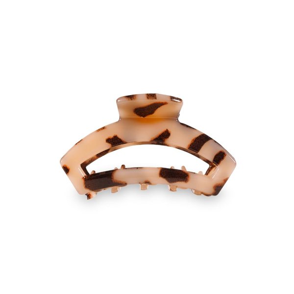 TELETIES - Tiny Open Claw Clip - Strong Grip, Bendable Teeth, Comfortable Open Cutout Design - Ideal for Thin Hair, Kids, Half-up Hairstyles - For All Hair Textures - Blonde Tortoise