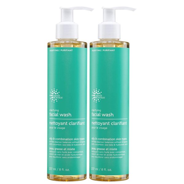 EARTH SCIENCE - Gentle Clarifying Facial Wash For Oily, Combination Skin Types (2pk, 8 fl. oz.)