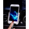 SUNCARACCL Bling Car Phone Holder Mini Dash Air Vent Automatic Phone Mount Universal 360°Adjustable Crystal for Women and Girls (White)