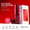 Koji White 3% Caffeine Eye Serum for Puffiness & Dark Circles with 0.2% Retinol, Peptides, Hyaluronic Acid & Vitamin C - Fragrance-Free, Unscented for Sensitive Skin, Vegan Skincare 0.50 Fl Oz