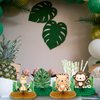 Leinuosen 9 Pcs Baby Jungle Animals Honeycomb Centerpieces Safari Baby Shower Decorations Jungle Safari Sage Green Themed Birthday Party Supplies for Boys Kids Baby Shower Nursery Party Decor