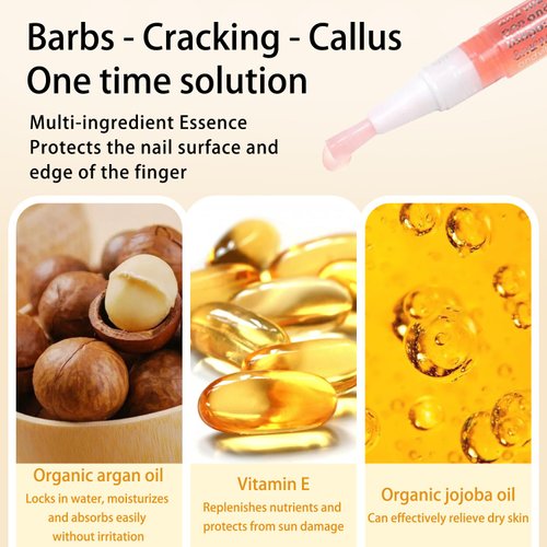 SULLMAR Cuticle Oil Pen Sweet Almond Nail Growth Serum and Repair Treatment Hydrating Oil for Dry Cuticles and Skin Cuticle Buddy Revitalize Nails with Radiant Nail Growth Oil (6pcs pens)