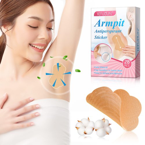 Disposable Underarm Sweat Pads-28 pads-Fights Hyperhidrosis-Anti Armpit Dress Shields,Breathable Underarm Pads for Sweating Women men