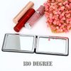 YTZJ Direct Compact Vanity Mirror for Men, Black, Travel Makeup Mirror for Handbag Pocket Wallet, Portable Double-Sided Magnifying Cosmetic Mirror for Daily, Work, Business