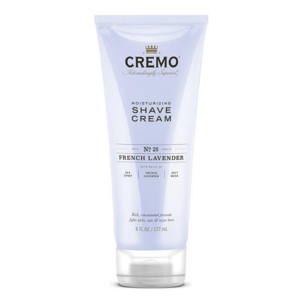Cremo French Lavender Moisturizing Shave Cream, Astonishingly Superior Ultra-Slick Shaving Cream for Women Fights Nicks, Cuts and Razor Burn, 6 Fl Oz