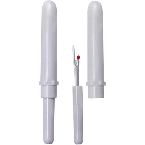 2Pcs White Sharp Seam Ripper Cross Stitch Unpicker Sewing Craft Tool Reusable Plastic Handle Thread Cutter and Sewing Seam Rippers