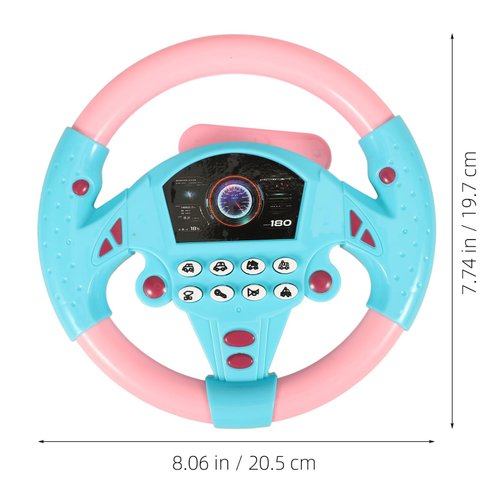 TOYANDONA Steering Wheel Toy for Kids Toy Steering Wheel Simulated Driving Controller Electric Early Learning Educational Toy Pretend Driving Seat for Children Boys and Girls