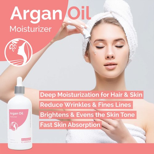 Fatima's Garden Face Serum, with Argan Oil and Prickly Pear Seed Oil, Moroccan Oils 100% Organic anti aging Moisturizer - 1.7 Fl Oz / 50 ml