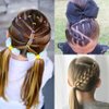 1500Pcs Mini Rubber Bands Soft Elastic Bands for Kid Hair Bands Ties Women Fashion Girls Braids Hair-clear with black comb
