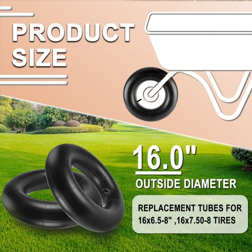4.80/4.00-8" Tire Inner Tubes by Cenipar For Heavy Duty Cart,Like Hand Trucks, Garden Carts,Mowers And More, Pack of 2
