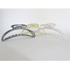Generic Long silver, gold or dark silver tone metal hair claw clip (Primary color: Gold), 1 Count (Pack of 1)