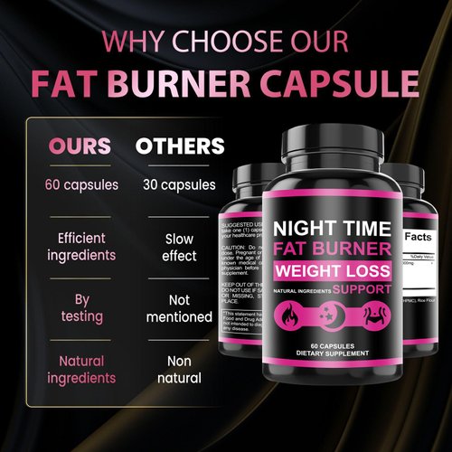 WZI Nighttime Formula 𝐅𝐚𝐭 𝐁𝐮𝐫𝐧𝐞𝐫 Designed specifically for Women, 60 Capsules