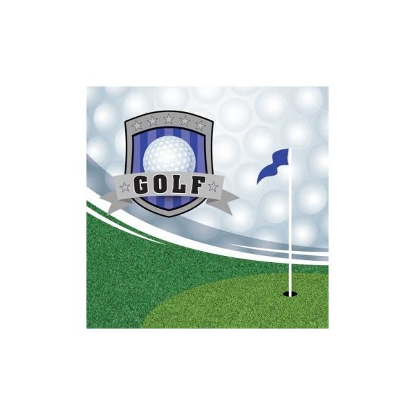 Creative Converting Golfing 3-Ply Beverage Napkins 16 Per Pack