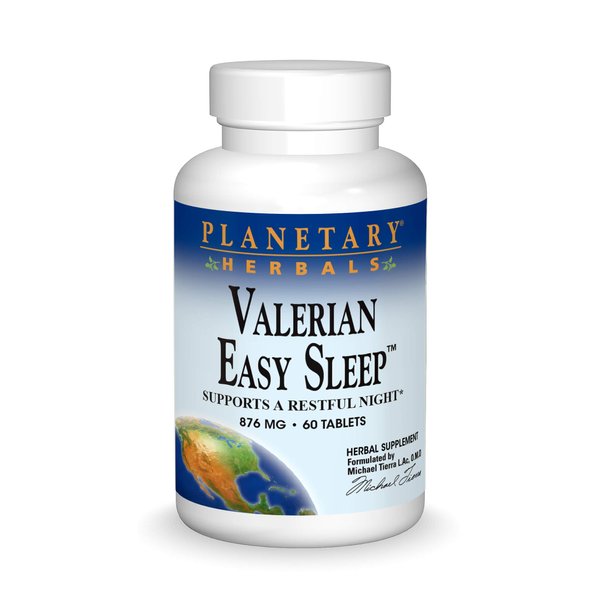 Planetary Herbals Valerian Easy Sleep Tablets, 60 Count