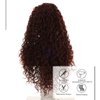 LICATEAT Brown Lace Front Wigs for Women V Part Long Curly Loose Wave Wig Heat Resistent synthetic Hair (26 Inch)