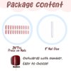 BABALAL Coffin Press on Nails Long Fake Nails Pink French Glue on Nails Shiny Rhinestone Acrylic Nails Heart Ballerina Stick on Nails 24Pcs Valentine's Day False Nails for Women and Girls
